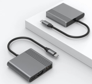 A-CM-COMBO3-05 Gembird USB Type-C 3-u-1 multi-port adapter,USB-A port F/HDMI port F/USB-C port F - Img 2