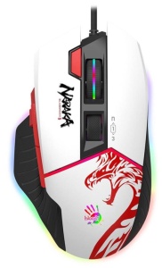 A4-W95 Max NARAKA Bloody RGB Gejmerski mis, 2000Hz/100-12.000 DPI, White USB 135mm - Img 2