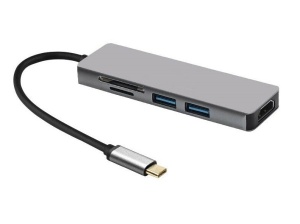 Adapter-konverter TIP-C - HDMI/2xUSB3.0/SD/Micro SD - Img 2