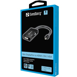 Adapter Sandberg Mini DisplayPort - HDMI/DVI/VGA 509-12 - Img 2