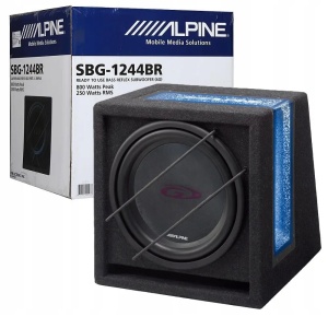 Alpine SBG-1244BR Subwoofer u kutiji 12 250W RMS 800W