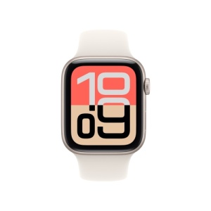 Apple Watch SE 3 Cellular 44mm Starlight Aluminium Case with Starlight Sport Band – S/M, (mepe4rk/a)
