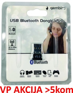 BTD-MINI8 ** Gembird USB2.0/3.0 Bluetooth dongle v5.0, 2.4Ghz 3MB/s(24Mbps) 8dBm 20m BR8651(399) - Img 3