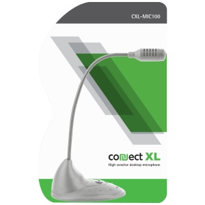 Connect XL Mikrofon za PC sa postoljem, konekcija Jack 3,5mm - CXL-MIC100 - Img 1