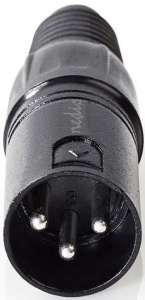 COTP15900BK, XLR konektor, Ravni, Muški, Niklovani, Lemljenje, Preènik kab. ulaza: 5,0 mm, 1 kom - Img 3