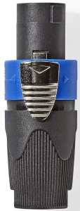 COTP16900BK, Konektor za zvuènik,Ravni,Muški,Nikl,Lemljeni, Preènik kab. ulaza: 8,0 mm,Crni,1kom