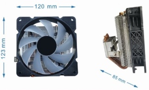 CPU-HURACAN-ARGB-X140 Gembird UNI kuler 100W 120mm.Fan +/-1600rpm 26dBa LGA 775/115x/1200/AMD - Img 1