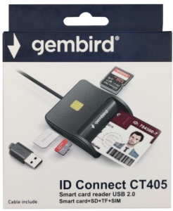 CRDR-CT405 ** Smart card reader USB2.0 Citac licne karte, sobracajne bank. +SD+TF+SIM reader (959) - Img 3
