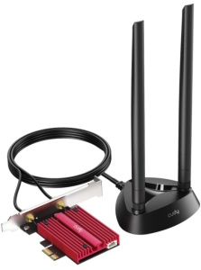 Cudy WE4000 AX5400 Wi-Fi 6/6E Bluetooth 5.2 PCIe Adapter, Tri-Band 2,4G/5G/6G, 2x5dBi Antenna - Img 3