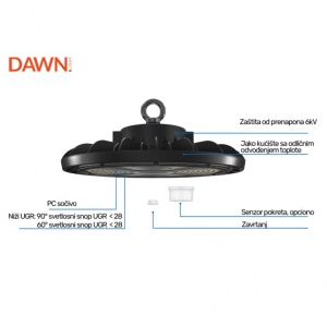 DAWN LED REFLEKTOR HBS-200W 4000K 90° IP65 - Img 2