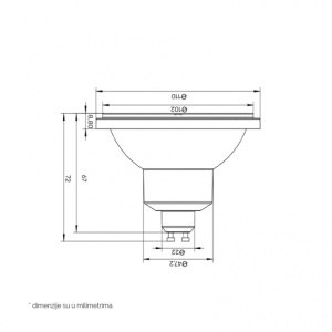 DAWN LED SIJALICA AR111 GU10 DIM. 11W 4000K 950lm 24°