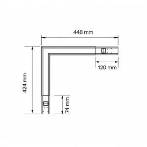 DAWN LED SVETILJKA LL40 L(90°) 21/18/15/12W CCT CRNA