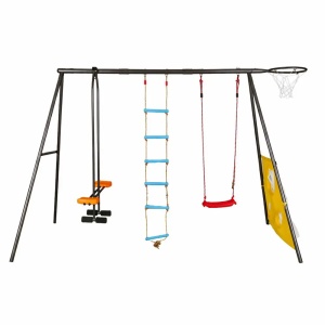 ED Dečiji Set 4u1 klackalica koš merdevine i ljuljaška 360x160x176 cm - Img 1