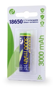 EG-BA-18650-10C/3000 ENERGENIE Lithium-ion 18650 baterija (10C), 3000 mAh Pakovanje 1kom