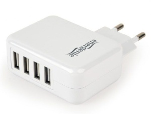 EG-U4AC-02 Gembird punjac za telefone i tablete 5v 3.1A 4xUSB white - Img 1