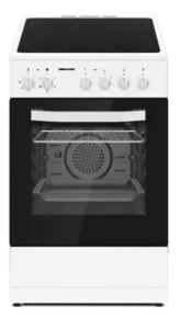 Električni šporet HEINNER HFSC-S56E4VWH 4xstruja/keramika/ventilator/50cm