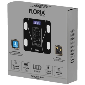 Floria Pametna vaga za merenje, do 180kg, LED, Bluetooth, crna - ZLN8962 - Img 2