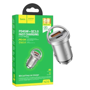hoco. Auto punjač, brzi, PD45W+QC3.0 - NZ10 Handy - Img 1
