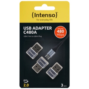 (Intenso) Adapter USB C na USB A, OTG, pakovanje 3 komada - C480A 3 pcs