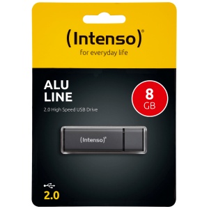 (Intenso) USB Flash drive 8GB Hi-Speed USB 2.0, ALU Line - USB2.0-8GB/Alu-a - Img 1