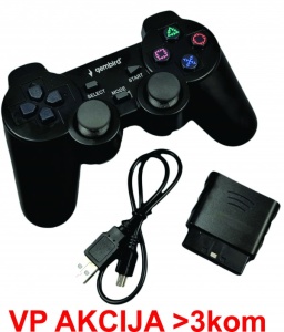 JPD-THRILLERSHOCK 3 ** Gembird Bezicni gamepad sa dvostrukom vibracijom, PS2 / PS3 / PC (737) - Img 2