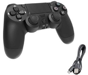 JPD-Wireless-Thrillershock PC/PS4 BLACK Gembird Bezicni gamepad sa dvostrukom vibracijom v2 - Img 1