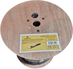 KABL-COAX-RG59+2x0.75 BC/PVC/300M CCTV Bakarni Koaksialni kabl sa napojnim kablom2x0,75mm black 300m - Img 3