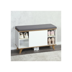 KESPER KSP15942 CIPELARNIK SA JASTUKOM ZA SEDENJE BELI 77 x 48 x 30 CM - Img 2