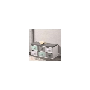 KESPER KSP17729 DEČIJA KLUPA KESPER SA FIOKAMA 33X68X29,5CM BELO SIVA - Img 2