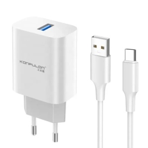 KONFULON C87 kućni punjač USB Type C Px24 3A
