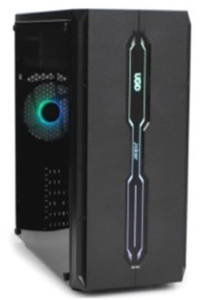 Kuciste Joker K27 ATX, providna stranica, ugradjen 1x RGB kuler, crno - Img 3