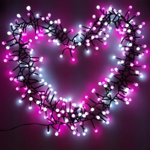 Lampice za jelku sa 100 roze i belih LED dioda 10m - Img 2