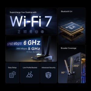LAN MK TP-LINK TBE552E BE9300/WiFi7/ PCIe/BT5.4 - Img 4
