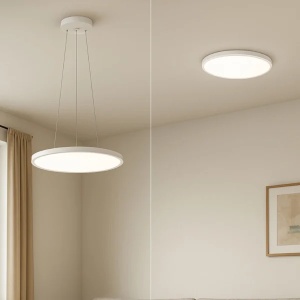 LED plafonjera Nymphea Flat DUO 48W CCT IP54 krug bela - Img 2