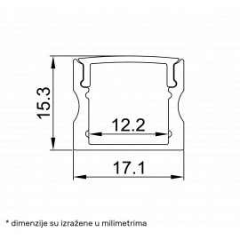 LED PROFIL LL-ALP004-R KOMPLET CRNI - Img 3