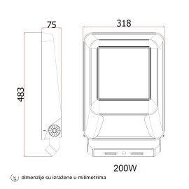LED REFLEKTOR FL200W-08 4000K IP65 - Img 3