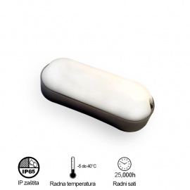 LED SVETILJKA BL1 ELIPSA 12W 4000K IP65 CRNA - Img 4