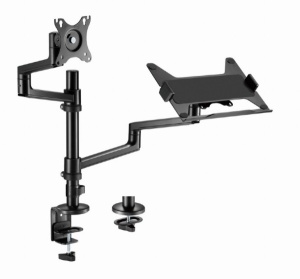 MA-DA-04 Gembird Podesivi stoni drzac za monitor tilt, 17-32 max.8kg + nosac za laptop - Img 1