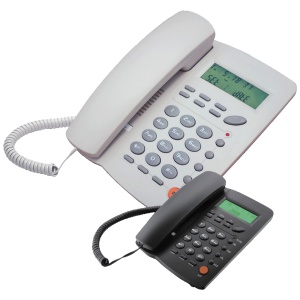 MeanIT Telefon stoni, LCD zaslon, ID broja, handsfree, beli - ST-300 White - Img 2