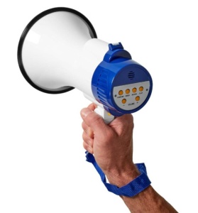 MEPH150WT Megafon 115dB, max.250m ugradjena sirena i funkcija snimanja, Blue/White - Img 3