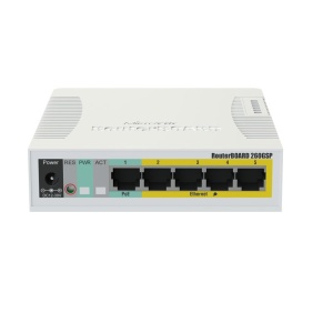 MikroTik RB260GSP, Switch, CSS106-1G-4P-1S, 5x RJ45 1000Mb/s, 1x SFP, 4x Passive PoE (55) - Img 4