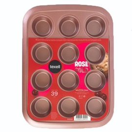 Modla za mafine i projice 12 rupa Texell Rose Gold TPRG-M320 - Img 2