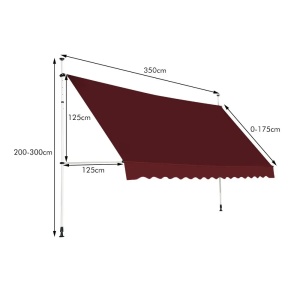 Montelux Easy 350x120cm Bordo Balkonska Tenda - Img 3