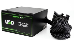 Napajanje U750W 750W UGD Power 12cm FAN, 20+4pin, 4+4pin, 6xSATA, 2xIDE, 4x6+2pin 80Plus, Black