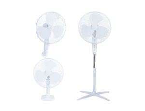 NIAROS KURELI Ventilator 3U1, PODNI, ZIDNI I STONI, PREČNIK 43CM, 45W, BELI