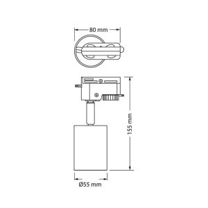 OSRAM ELEMENTAL crni monofazni šinski reflektor 6W - Img 2
