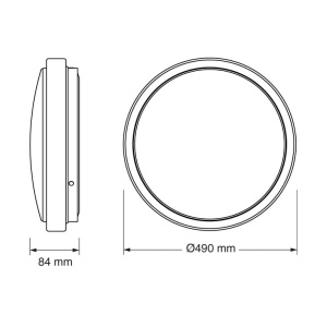 OSRAM LED plafonjera 49cm 48W 4000K IP20 bela - Img 2