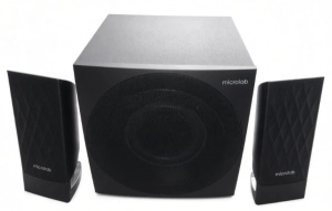 OUTLET - M300 - 25 Aktivni drveni zvucnici 2.1 sistem 38W RMS(14W, 2x12W) 3.5mm