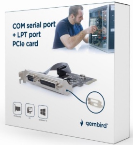 PEX-COMLPT-01 Gembird COM serial port+LPT port PCI-Express add-on card, +extra low-profile bracket - Img 3