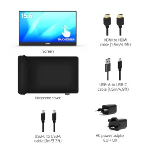 Portable monitor 15.6 Port Designs 902101T Touchscreen 1920x1080/IPS/HDMI/USB-A/USB-C/3.5mm/HDR - Img 3
